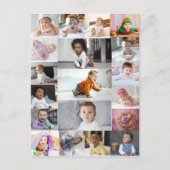 Ontwerp je eigen 19 foto collage  briefkaart (Voorkant)
