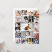 Ontwerp je eigen 19 foto collage kaart (Voorkant / Achterkant in situ)