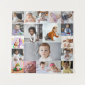 Ontwerp je eigen 19 foto collage wandkleed (Voorkant)