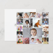 Ontwerp je eigen 19 fotocollage bedankkaart (Voorkant / Achterkant)