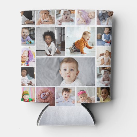 Ontwerp je eigen 19 fotocollage blikjeskoeler (Voorkant)