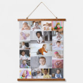 Ontwerp je eigen 19 fotocollage hangend wandkleed (Voorkant)