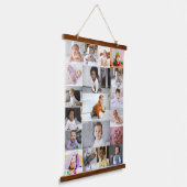 Ontwerp je eigen 19 fotocollage hangend wandkleed (Gebogen)