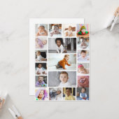 Ontwerp je eigen 19 fotocollage kaart (Voorkant / Achterkant in situ)