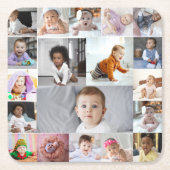 Ontwerp je eigen 19 fotocollage kartonnen onderzetters (Voorkant)