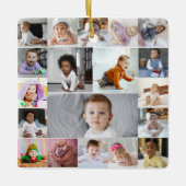 Ontwerp je eigen 19 fotocollage keramisch ornament (Voorkant)