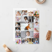 Ontwerp je eigen 19 fotocollage notitiekaartje (Voorkant / Achterkant in situ)