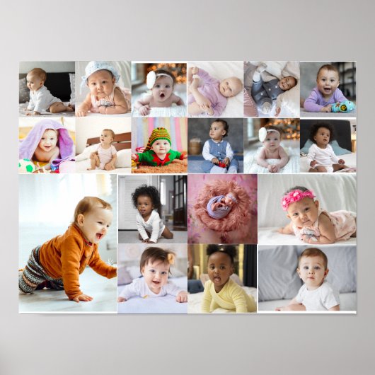 Ontwerp je eigen 19 fotocollage poster (Voorkant)