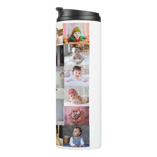 Ontwerp je eigen 19 fotocollage thermosbeker (Geroteerd rechts)