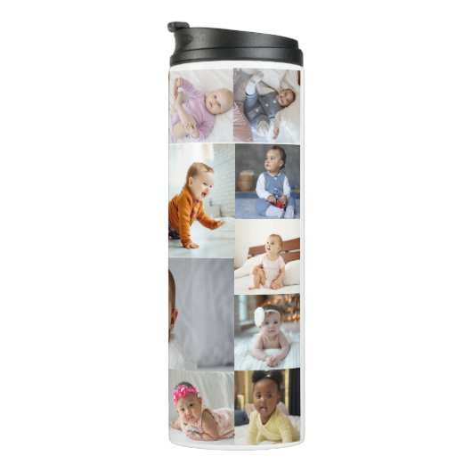 Ontwerp je eigen 19 fotocollage thermosbeker (Geroteerd rechts)