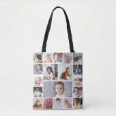 Ontwerp je eigen 19 fotocollage tote bag (Voorkant)