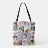 Ontwerp je eigen 19 fotocollage tote bag (Achterkant)