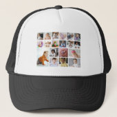 Ontwerp je eigen 19 fotocollage trucker pet (Voorkant)