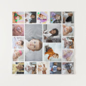 Ontwerp je eigen 19 fotocollage wandkleed (Voorkant (horizontaal))