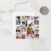 Ontwerp Je Eigen 20 Foto Collage Notitiekaartje (Voorkant / Achterkant in situ)