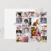 Ontwerp je eigen 20 fotocollage feestdagenkaart (Voorkant / Achterkant)