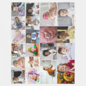 Ontwerp je eigen 20 fotocollage fleece deken (Voorkant)