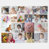 Ontwerp je eigen 20 fotocollage fleece deken (Voorkant (Horizontaal))