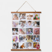 Ontwerp je eigen 20 fotocollage hangend wandkleed (Voorkant)