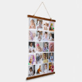 Ontwerp je eigen 20 fotocollage hangend wandkleed (Gebogen)