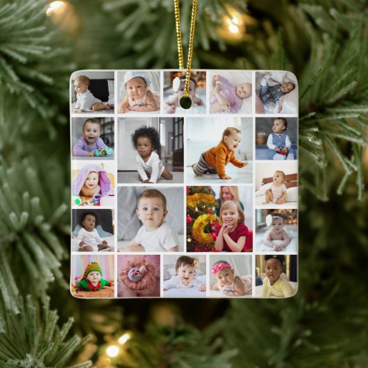 Ontwerp je eigen 20 fotocollage keramisch ornament (Boom)