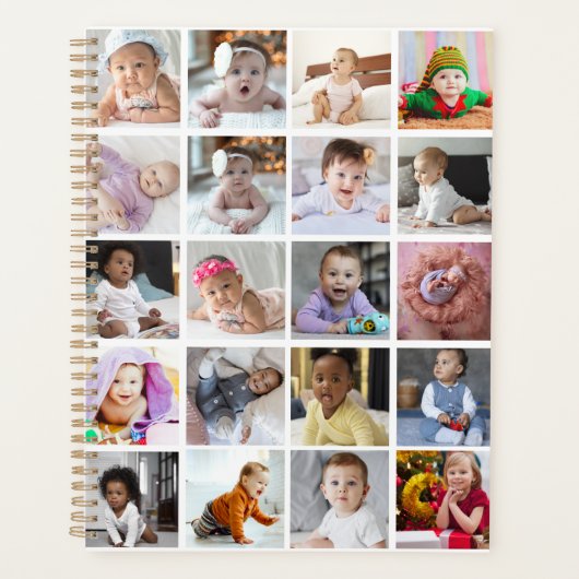 Ontwerp je eigen 20 fotocollage planner (Voorkant)