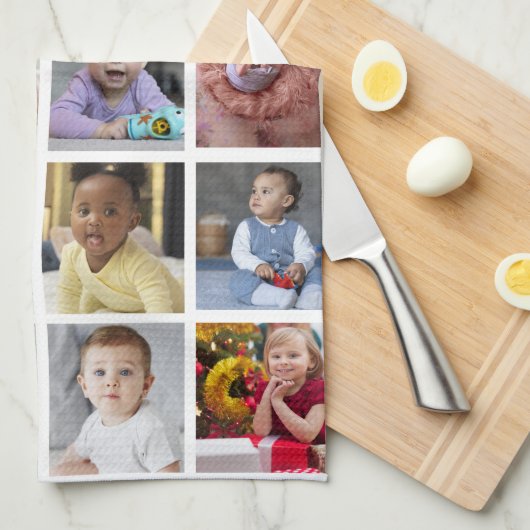 Ontwerp je eigen 20 fotocollage theedoek (Quarter Fold)