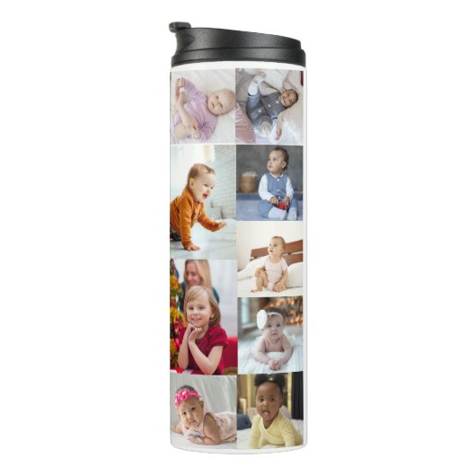 Ontwerp je eigen 20 fotocollage thermosbeker (Geroteerd rechts)
