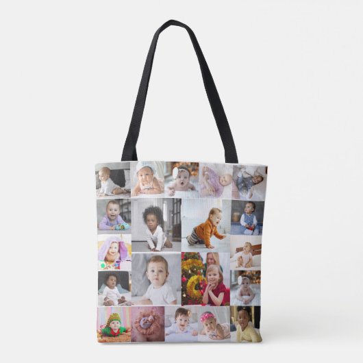 Ontwerp je eigen 20 fotocollage tote bag (Achterkant)