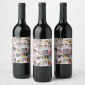 Ontwerp je eigen 20 fotocollage wijn etiket (Flessen)