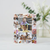 Ontwerp je eigen 21 foto collage briefkaart (Staand voorkant)