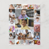 Ontwerp je eigen 21 foto collage briefkaart (Voorkant)