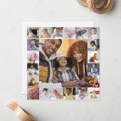 Ontwerp Je Eigen 21 Foto Collage Notitiekaartje (Voorkant / Achterkant in situ)