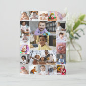 Ontwerp je eigen 21 fotocollage aankondiging (Staand voorkant)