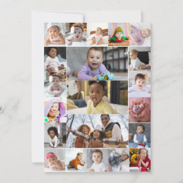 Ontwerp je eigen 21 fotocollage aankondiging
