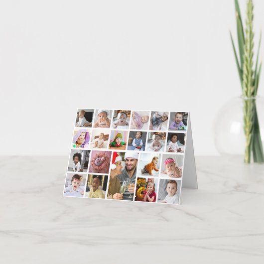 Ontwerp je eigen 21 fotocollage bedankkaart (Voorkant)