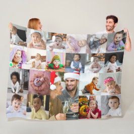 Ontwerp je eigen 21 fotocollage fleece deken