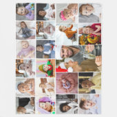 Ontwerp je eigen 21 fotocollage fleece deken (Voorkant)