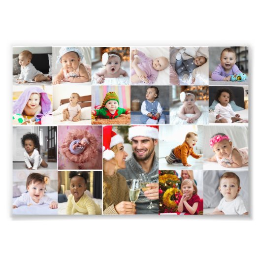 Ontwerp je eigen 21 fotocollage foto afdruk (Voorkant)
