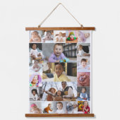 Ontwerp je eigen 21 fotocollage hangend wandkleed (Voorkant)