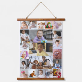 Ontwerp je eigen 21 fotocollage hangend wandkleed