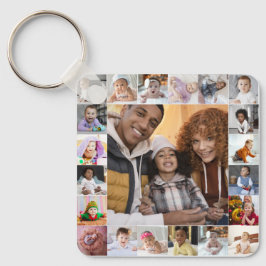 Ontwerp je eigen 21 fotocollage sleutelhanger