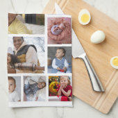 Ontwerp je eigen 21 fotocollage theedoek (Quarter Fold)
