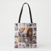 Ontwerp je eigen 21 fotocollage tote bag (Voorkant)