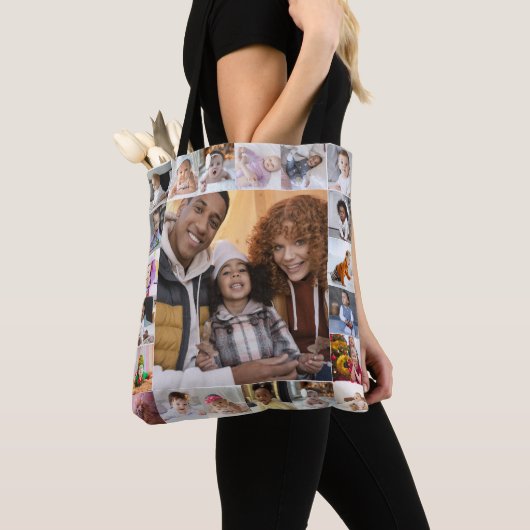 Ontwerp je eigen 21 fotocollage tote bag (Dichtbij)