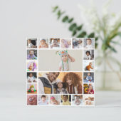 Ontwerp je eigen 22 foto collage feestdagenkaart (Staand voorkant)