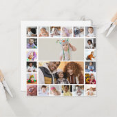 Ontwerp je eigen 22 foto collage kaart (Voorkant / Achterkant in situ)