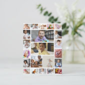 Ontwerp je eigen 22 foto collage poster briefkaart (Staand voorkant)