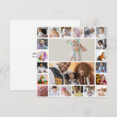 Ontwerp je eigen 22 fotocollage aankondiging (Voorkant / Achterkant)