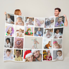 Ontwerp je eigen 22 fotocollage fleece deken